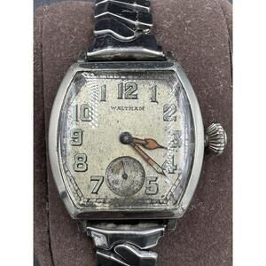 Vintage Waltham 7 Jewel Art Deco Tonneau Wristwatch Non-Running Serial 25822271